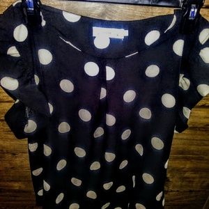 Black and White Blouse